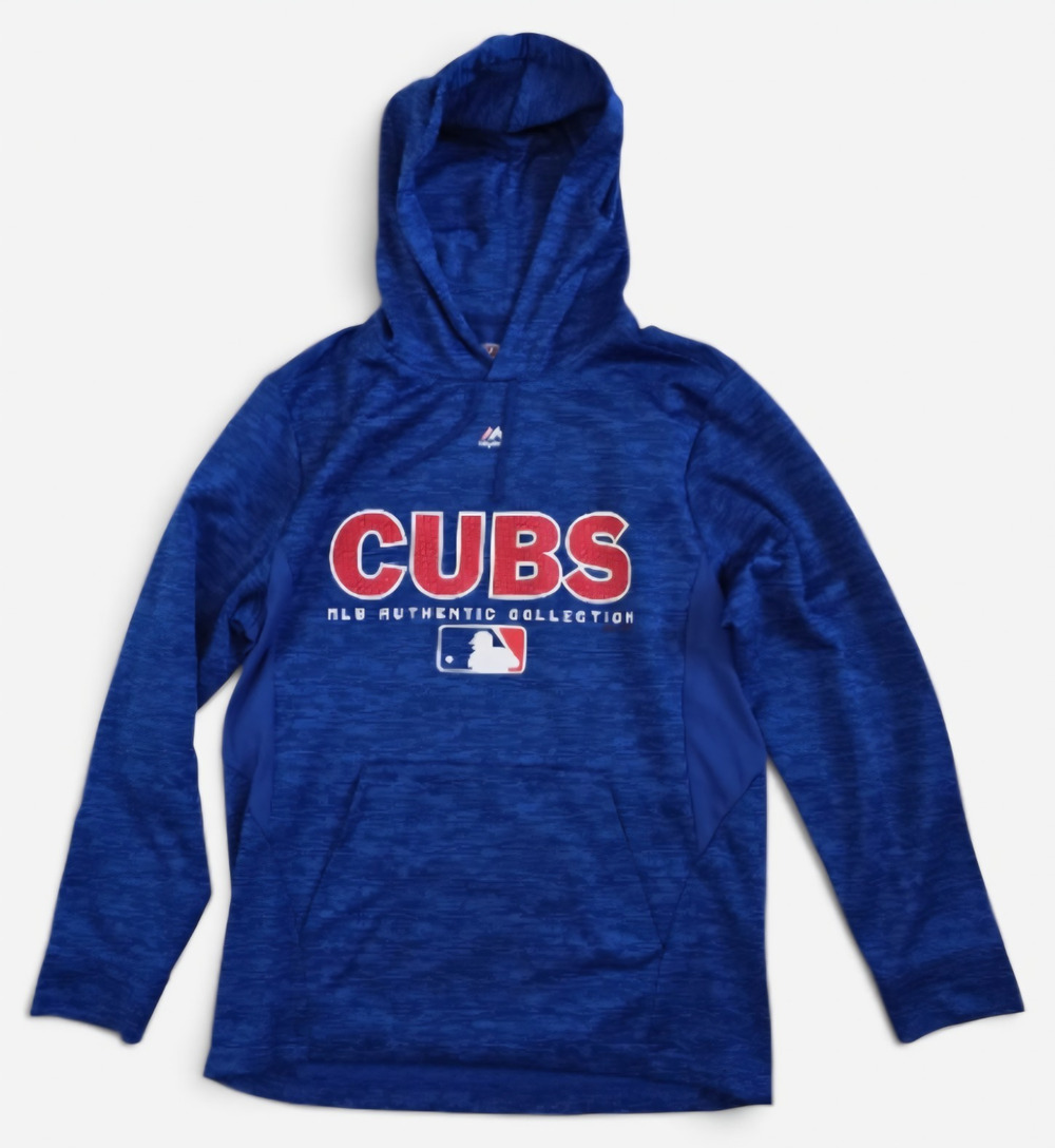 Majestic Chicago Cubs MLB Authentic Collection Pullover Hoodie Blue S